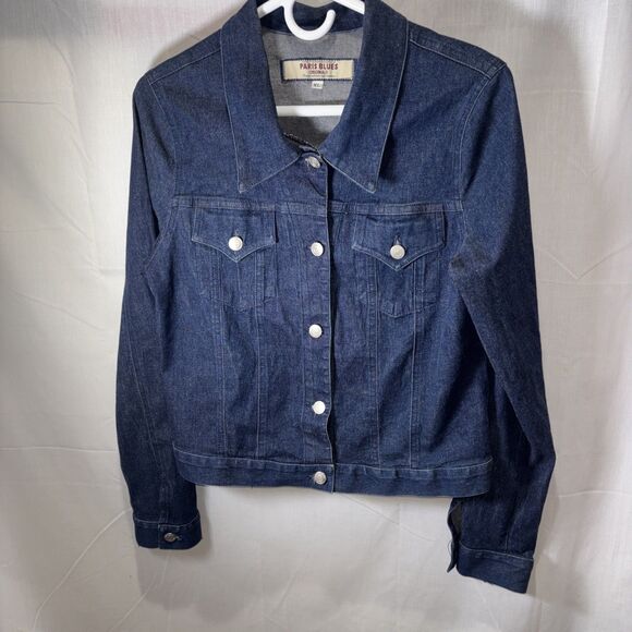 Paris Blues Vintage 90s Y2K  Jacket Womens XL  Dark Wash Made In USA Jean - Picture 4 of 16